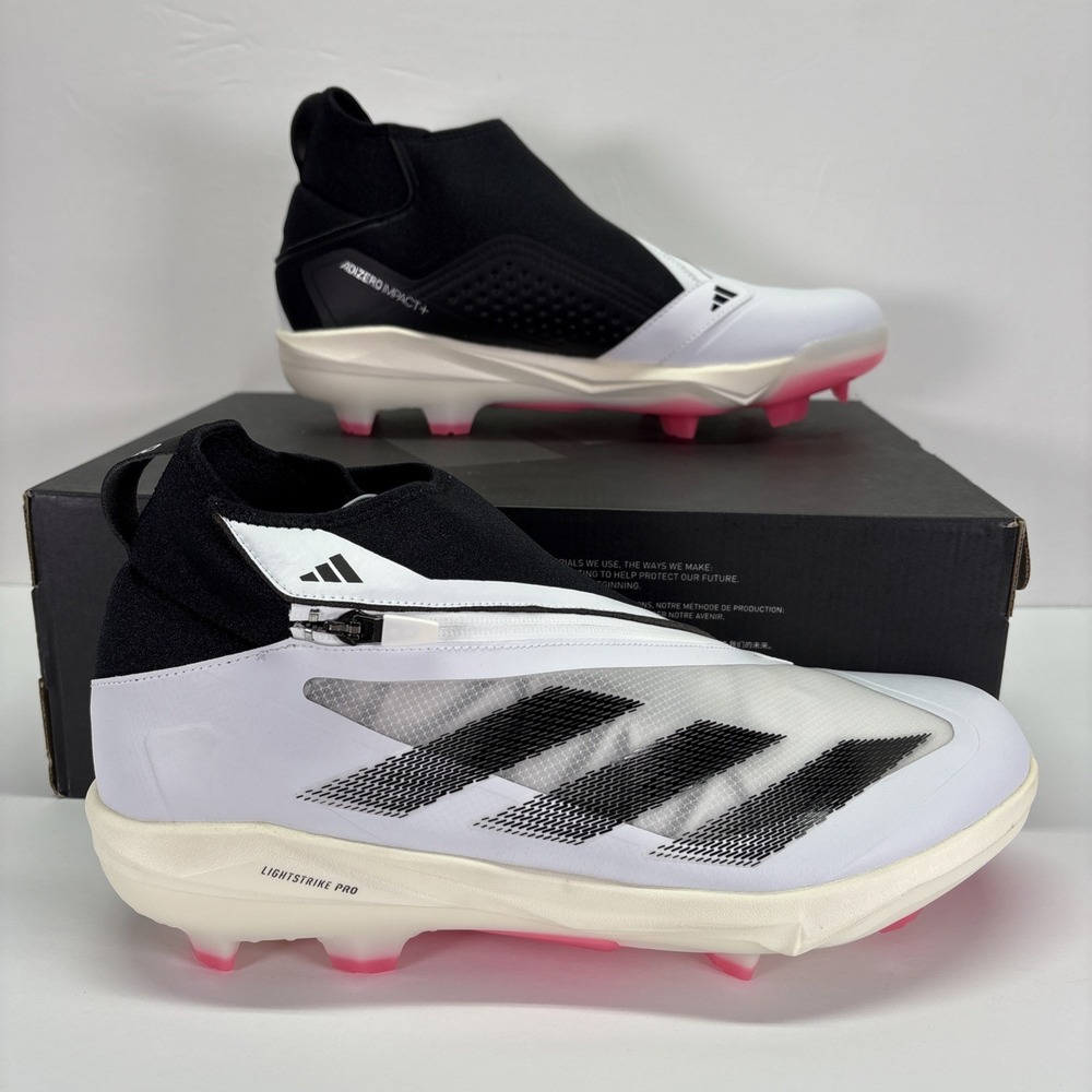 Adidas Adizero Impact+ TPU Mens Baseball Cleats White Black Size 13 IF8494